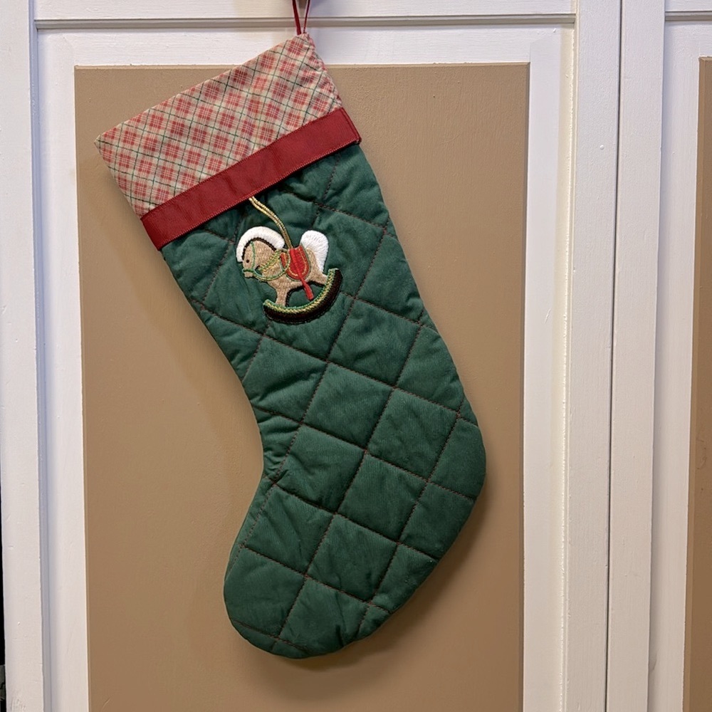Gallery Originals Rocking Horse Christmas Stocking